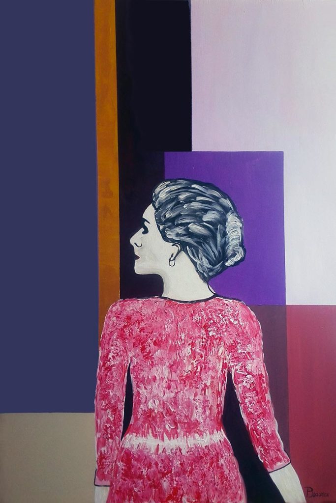 Lady in Pink, painting by Patrick Joosten