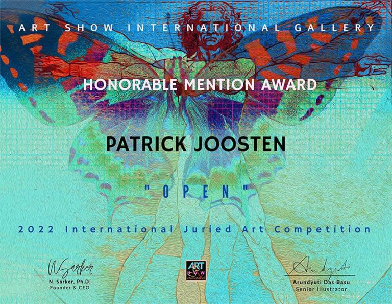 Art Show International Gallery Honorable mention Award Patrick