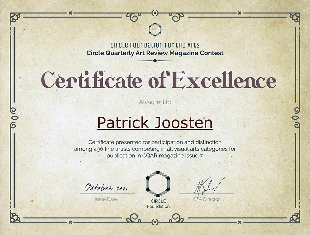 Exclellence award Patrick joosten
