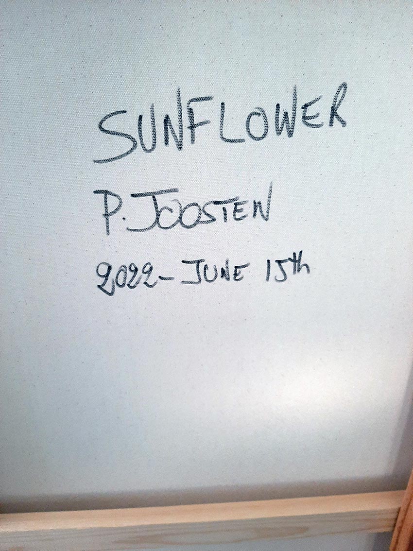 Sunflower-Patrick-Joosten-2022-June-15th-Back-signature