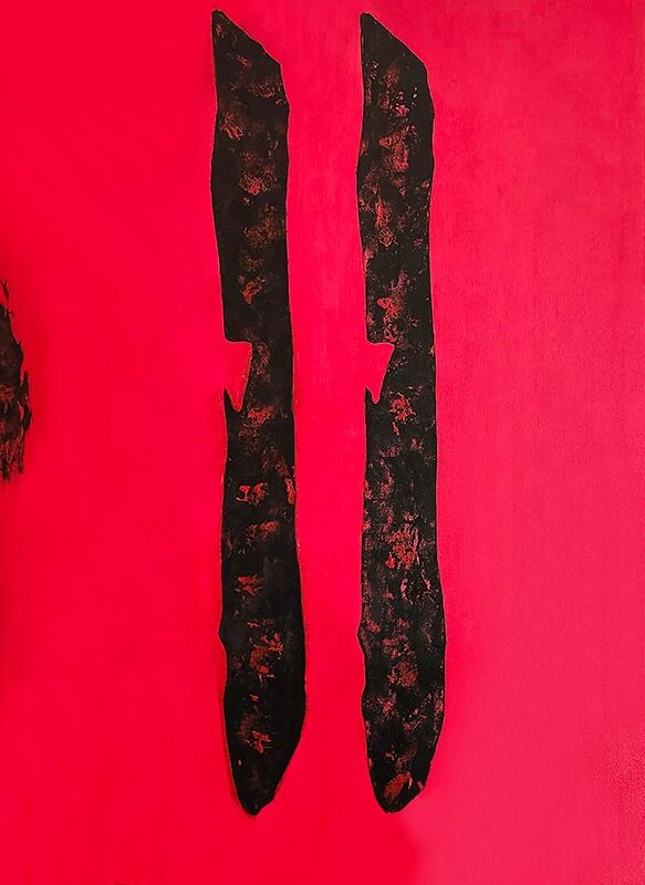 Crimson Silence abstract painting by Patrick Joosten