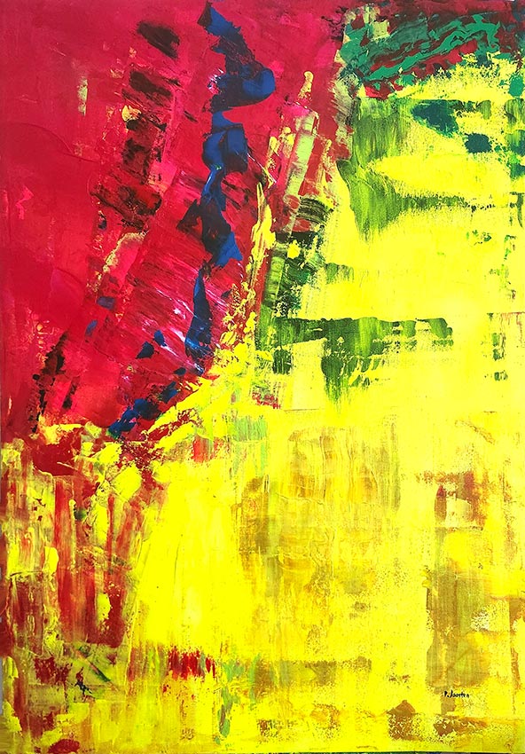 Where Breath Collides abstract painting by Patrick Joosten