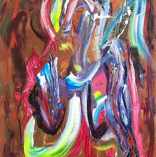 Confluence abstract painting by Patrick Joosten