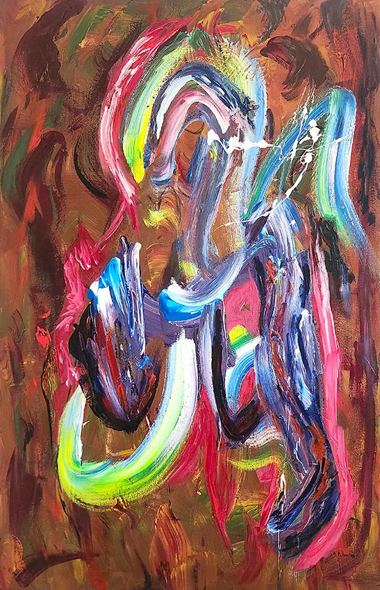Confluence abstract painting by Patrick Joosten